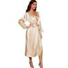 Pijama de Tirantes para Mujer Wenhua Transfronterizo Primavera y Verano Vestido Holgado de Tirantes Bata Ropa de Casa Moda Conjunto de Camisón Largo Wp22108