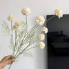 Flores Artificiales Flor de Diente de León de 9 Cabezas Bola de Crisantemo Pequeña Crisantemo Arreglo Floral de Boda Adornos para Decoración del Hogar Flores Falsas Comercio Exterior Transfronterizo