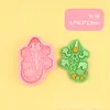 Moldes para galletas serie lagarto con varias formas ocultas y de pie, cortadores de estampado de galletas DIY realistas, manualidades de arcilla