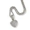 Collar con Colgante de Corazón de Azúcar de Roca Popular Transfronterizo Europeo y Americano Diseño de Nicho Cobre Incrustado Circonita Joyería de Estilo Hip-Hop de Lujo Ligero para Mujeres