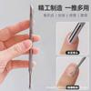 Herramienta para Uñas Empujador Circular de Acero Fácil de Cortar, Palillo de Madera de Naranja de Doble Extremo, Empujador de Cutícula de Uñas, Palillo para Retirar Uñas Estilo Ruso