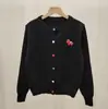 Cárdigan de punto largo de manga larga con bordado, abrigo suéter, nuevo estilo de invierno, top casual y grueso para mujer, negro