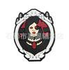 Pajita PET de paja estilo gótico pajita espiral caricatura horror parche adhesivo grado alimenticio codo accesorios decorativos