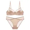 Popular lingerie feminina estilo francês, sutiã fino e macio com aro para bustos grandes, minimiza a aparência, sustenta os seios laterais, previne a flacidez, conjunto de sutiã sexy