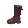 Botas Martin infantis outono e inverno 2026, antiderrapantes, versáteis, botinhas para meninas, estilosas, forradas com fleece, botas de inverno de couro para bebês