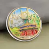 Monedas conmemorativas de ciudades, recuerdos turísticos, monedas coloridas en relieve con paisajes arquitectónicos de Beijing, Shanghái y Nanjing, monedas conmemorativas coleccionables