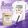 Pluma Textil para Tela Pluma de Color para Graffiti DIY en Camisetas Bolígrafo Marcador Impermeable que No se Desvanece Pintado a Mano para Ropa Bolsas de Lona