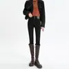 Jeans Ajustados de Tiro Alto para Mujer para Primavera y Otoño, Estilo Coreano, Corte Delgado, Favorecedores, Ceñidos, Adecuados para Combinar con Botas, Pantalones Tubo para Mujer