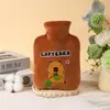 Bolsa de Agua Caliente con Dibujos Animados Rellena de Agua PVC Engrosado a Prueba de Explosiones Bolsa de Agua Caliente Funda de Tela Rellena Súper Suave Múltiples Tamaños Wh