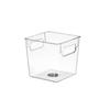 Caja de almacenamiento de escritorio transparente para jardín de infancia PET portátil caja de acabado al por menor caja de almacenamiento para libros escolares papel de examen