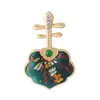 Nuevo Broche de Brocado de Canción del Patrimonio Cultural Inmaterial Estilo Chino con Patrones Hechos a Mano de Calabaza y Mariposa, Nuevo Accesorio Qipao Estilo Chino, Broche Exquisito