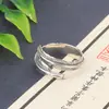 Plata S925 Anillo Abierto para Pareja Deseo del Ángel Plata Tailandesa Anillos de Pluma para Hombres y Mujeres Goro Takahashi Pluma de Ángel