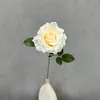 Estilo INS flor artificial de un solo tallo flor de escritorio de celebridad de internet arreglo floral decoración suave de lujo ligero flor artificial sentido de alta calidad flor de rosa de boda