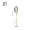 Faca, Garfo e Colher de Aço Inoxidável para Cozinha Ocidental de Hotel, Faca de Bife, Garfo e Colher com Cabo Pontiagudo, Colher e Garfo para Sobremesa e Bolo, Colher de Café, Garfo de Frutas
