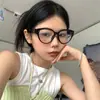 Gafas Negras con Montura en Forma de Corazón Estilo Cat-Eye, Sin Graduación, Estilo Retro Francés, Dulce y a la Moda, Estilo Europeo y Americano, Aptas para Lentes Graduados, Estilo Chanel, Envío Gratis K