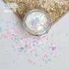 Pó de Glitter Popular para Nail Art da Amazon Maquiagem de Palco Flash Iluminador Corporal Joias para Unhas Atacado Alto Brilho