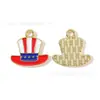 Día de la Independencia de Estados Unidos Venta Caliente Transfronteriza Accesorios de Joyería de Aleación con Goteo de Aceite DIY Pendientes Pulseras Collares Llaveros Colgantes