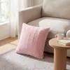 Nueva Funda de Cojín de Peluche Doble Cara de Velour de Grano de Maíz Funda de Almohada para Sofá de Sala de Estar Funda de Cojín Suave y Esponjosa