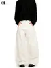 Pantalones de Trabajo de Algodón Estilo Retro Americano 11Kn para Hombres y Mujeres, Color Sólido, Sensación de Alta Gama, Pierna Ancha, Holgados, Casual, Adelgazantes, Pantalones Largos Oversize