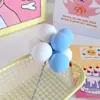 Toppers para pasteles de dibujos animados estilo coreano, cara sonriente retro estilo coreano, lunares, corazones, estrellas, decoraciones para pastel de cumpleaños