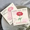 Tarjeta de felicitación para el Día de la Madre Tarjeta de mensaje Tarjeta de regalo para mamá Tarjeta cuadrada pequeña y fresca Floristería Tarjeta de flor