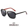 Gafas de sol polarizadas para hombre de cara grande para conducir, gafas de sol de moda para la playa, gafas de sol de ojo de rana de personalidad europea y americana al por mayor