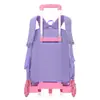 Mochila Escolar con Carrito Estilo Nuevo para Estudiantes de Primaria con Ruedas, Adecuada para Grados 3-5, Gran Capacidad, Impermeable, Mochila que Reduce el Peso con Ruedas para Subir Escaleras