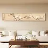 Estética de Canción Vista Caligrafía y Pintura Zizai Sala de Estar Pared de Fondo de Sofá Pintura Decorativa Sala de Té Zen Pintura Colgante Combinación de Pintura junto a la Cama