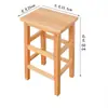 Taburete cuadrado de madera maciza taburete reforzado altura 45cm para restaurante cantina oficina comedor banco móvil económico algodón