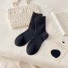 Calcetines de Invierno Nuevos de Lana para Mujer, Calcetines de Lana Gruesos y Cálidos hasta la Mitad de la Pantorrilla, Estilo Básico Coreano