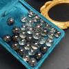 Cristal de Cabello Negro Natural de Brasil Cuentas Dispersas Cristal de Cabello Cuentas Redondas Accesorios de Joyería DIY Semiacabados Cuentas para Pulsera Collar