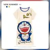 Pijama Feminino Verão Manga Curta Fino Desenho Animado Pequeno Fresco Fofo Estilo Ins Solto Camisola Doce Estudante Roupas de Casa