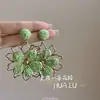 Pendientes de Borlas con Cuentas de Flores Coloridas Estilo Vacaciones de Verano, Dulce Estilo Bosque Nuevo Modelo 2026, Pendientes de Personalidad Frescos y Únicos