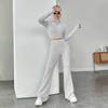 Roupas Femininas Mais Vendidas, Cor Sólida, Estilo Simples, Conjunto Elegante, Moda Outono e Inverno, Estilo Esportivo Casual, Conjunto de Duas Peças
