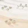 Exclusivo transfronteiriço para brincos simples e requintados tendência sensação de alto padrão acupuntura auricular estrelas lua brincos versáteis personalizados criativos