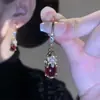 Pendientes Pixiu Rojos Atractores de Fortuna, Pendientes de Diseño Nicho Estilo Étnico, Accesorios para Orejas Atmósfera Año Nuevo Otoño e Invierno 2026