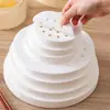 Papel para vaporizador para uso doméstico, forros descartáveis para cozinhar pães no vapor, prático e portátil para assar e cozinhar pães no vapor