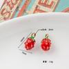 Colgante de aleación con forma de gota de granada, fresa, sandía y cereza, bonitos pendientes, accesorios de joyería, material para hacer uno mismo.