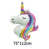 Venta Caliente Transfronteriza Globo de Película de Aluminio de Unicornio Arcoíris de Forma Grande Globo de Papel de Aluminio Decoración para Fiesta de Cumpleaños