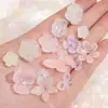 Acrílico Escarchado Gelatina Dos Tonos Moño Pieza Redonda Accesorios DIY Pulsera de Cuentas Hecha a Mano Accesorios para Collar