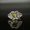 Anillo de Cristal Natural Europeo y Americano S925 para Mujer Fresco de Alta Calidad Topacio Natural Uso Diario Anillo Súper Brillante Conjunto Completo