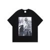Vunc Americano Marca de Moda sin Género Camiseta Cuello Redondo Verano 2023 Calle Estampado de Letras Suelto Manga Corta Versátil para Hombre
