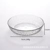 Cuenco de vidrio de Phnom Penh con patrón de martillo, apto para el hogar, plato de fruta transparente irregular, cuenco de vidrio de estilo japonés, cuenco para ensalada de frutas, venta al por mayor