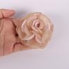 Flor de Chiffon Queimado 7,5cm Semi-Acabada Rosa Acessórios de Joalheria DIY Flor de Tecido Acessórios de Vestuário Acessórios de Cabelo
