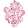 Comercio exterior 14 globos de confeti de colores traje cumpleaños decoración oro rosa niño niña suministros para fiesta de bebé