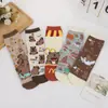 Calcetines de Capibara para Mujer, Estilo Coreano Dibujos Animados Lindos Calcetines de Tubo Recto, Otoño e Invierno Algodón Puro Estilo Universitario Calcetines Largos al por Mayor
