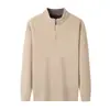 Sudadera con cuello alto y cremallera estilo Old Money para hombre 2026 Otoño e Invierno Nuevo Estilo Gruesa con Forro Polar Cálida y Resistente al Frío Sudadera para Hombre Venta al por Mayor