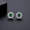 Aretes de circón AAA Jinse tendencia coreana flor aretes multicolores fabricantes de joyería aretes al por mayor regalo mujer