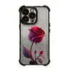 Funda de rosa roja adecuada para iPhone 17 Pro Max, funda de teléfono Apple, 15 anticaídas en las cuatro esquinas, 16 de dibujos animados, 14 de silicona, 13 para mujeres