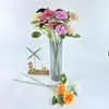 Popular Hortensia Crisantemo Artificial de 3 Ramas para Decoración de Boda Campestre y Accesorios de Fotografía, Venta al por Mayor Transfronteriza